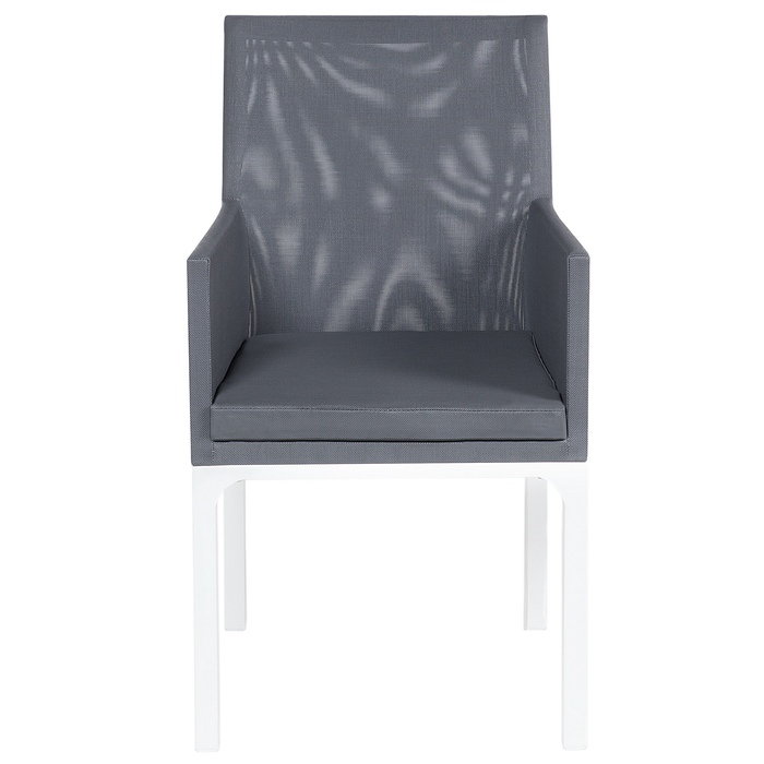 Beliani - BACOLI - Tuinstoel set van 6 - Grijs - Polyester