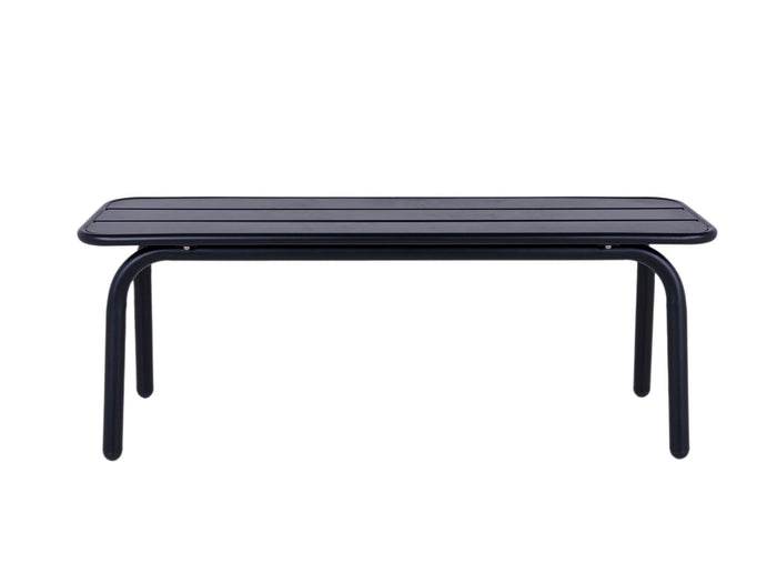 Metalen tuinbank Max 120 cm zwart - zonder rugleuning