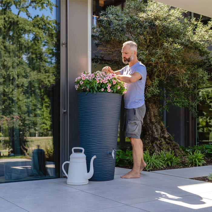 Garantia - Regenton Nature 2 in 1 - 210 liter - Antraciet