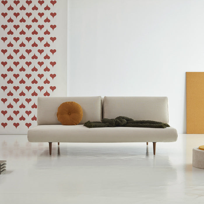 Innovation Unfurl Ivory Corduroy Lounger Slaapbank