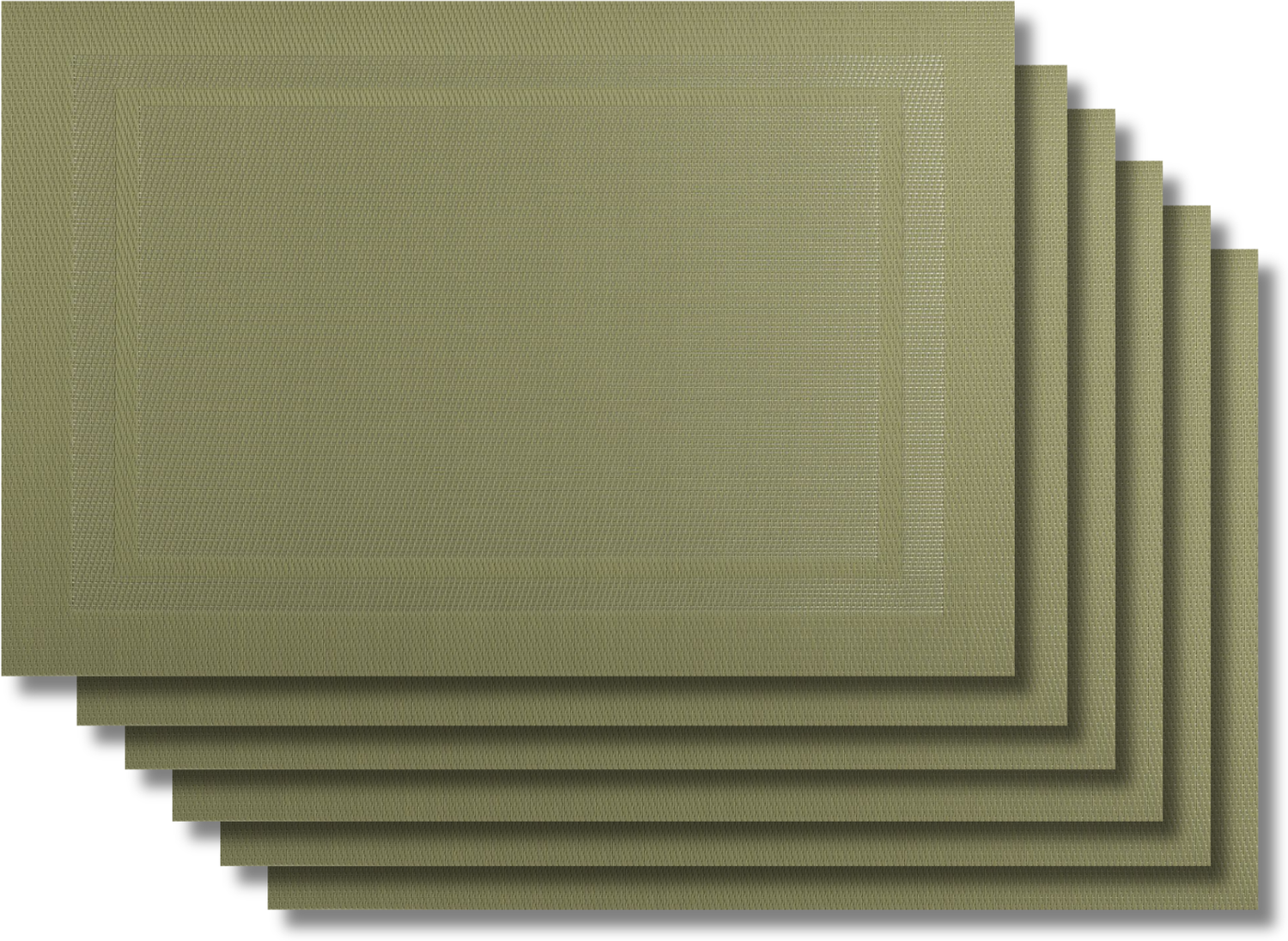 Jay Hill Placemats - Groen - 45 x 31 cm - 6 Stuks