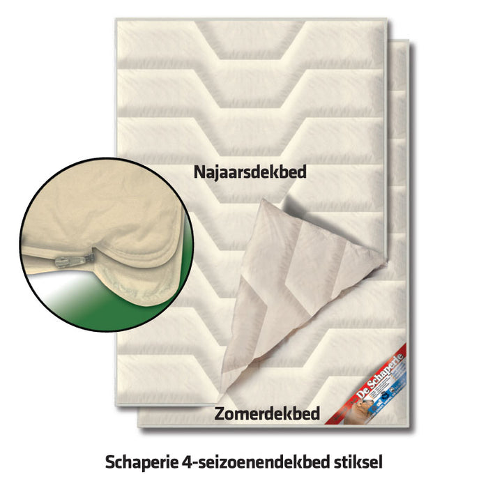 De Schaperie IWS Scheer Wollen met Rits All-Season dekbed 200x220cm