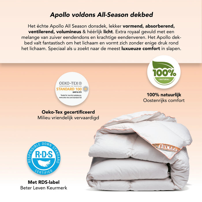 Apollo Voldonzen eendendons All-Season dekbed 200x220cm