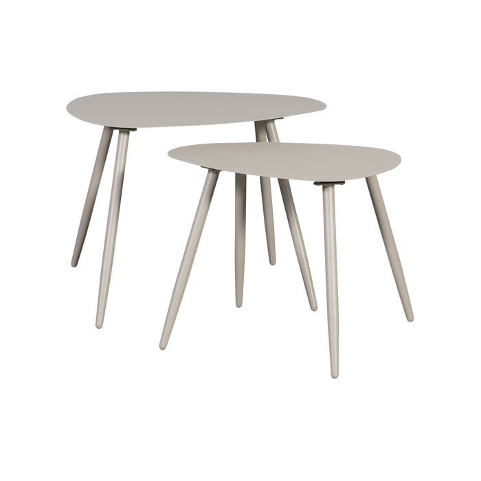 WOOOD Aivy Outdoor Bijzettafel - Metaal - Mist - 45x58