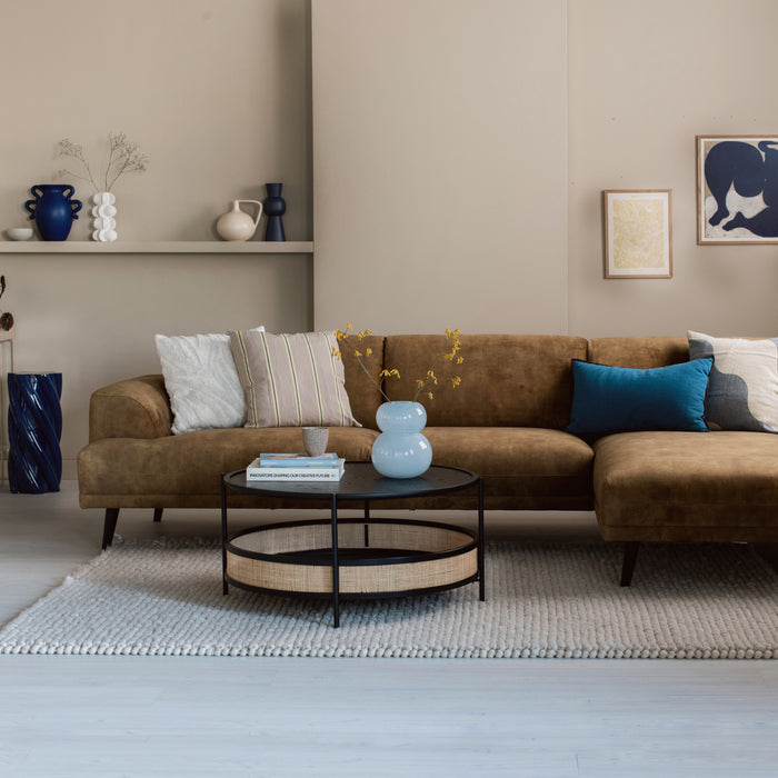 ferm LIVING Grand Sierkussen - Oyster/Lemon/Bright Blue