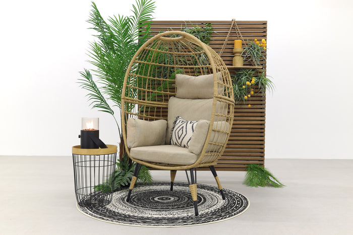 VDG Lola Egg relaxstoel - Natural sand