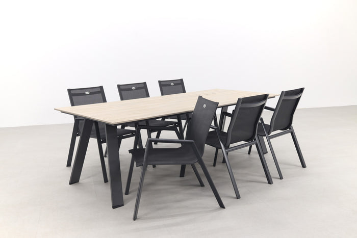 Hartman Napoli stapelbaar|Nevada 240x100 cm. tuinset