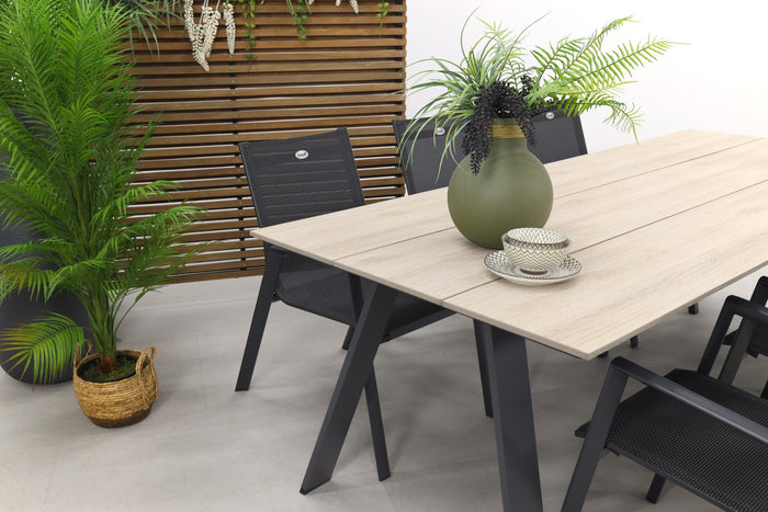 Hartman Napoli stapelbaar|Nevada 240x100 cm. tuinset