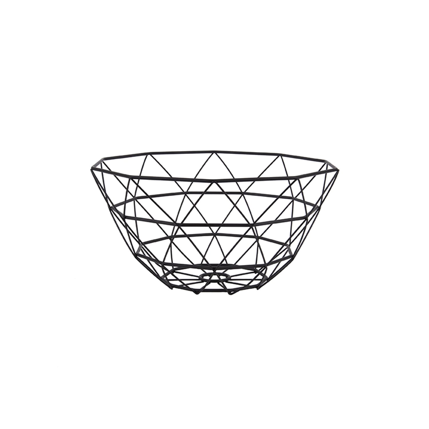 Present Time Fruitschaal Diamond Cut - IJzer Zwart - 30x15cm