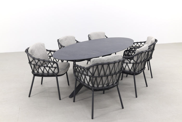 4SO Calpi|Privada 240x107 - Ovale tuinset - 7-delig