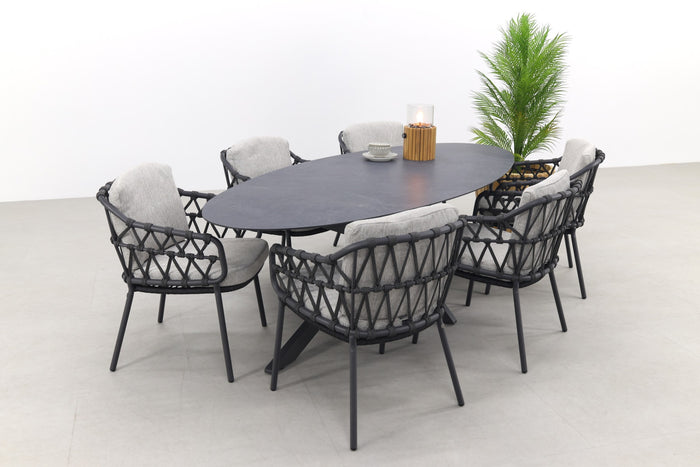 4SO Calpi|Privada 240x107 - Ovale tuinset - 7-delig