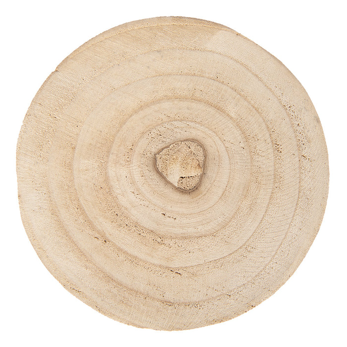 Clayre & Eef Onderzetters Pannen  Ø 23 cm Bruin Hout Rond