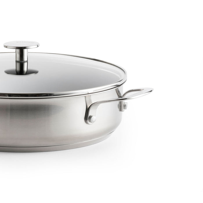 KitchenAid Stainless Steel Hapjespan met Deksel  Ø 28 cm