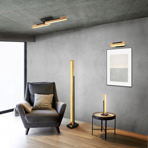 Trio Leuchten Kerala - Wandlamp - Zwart - Hout