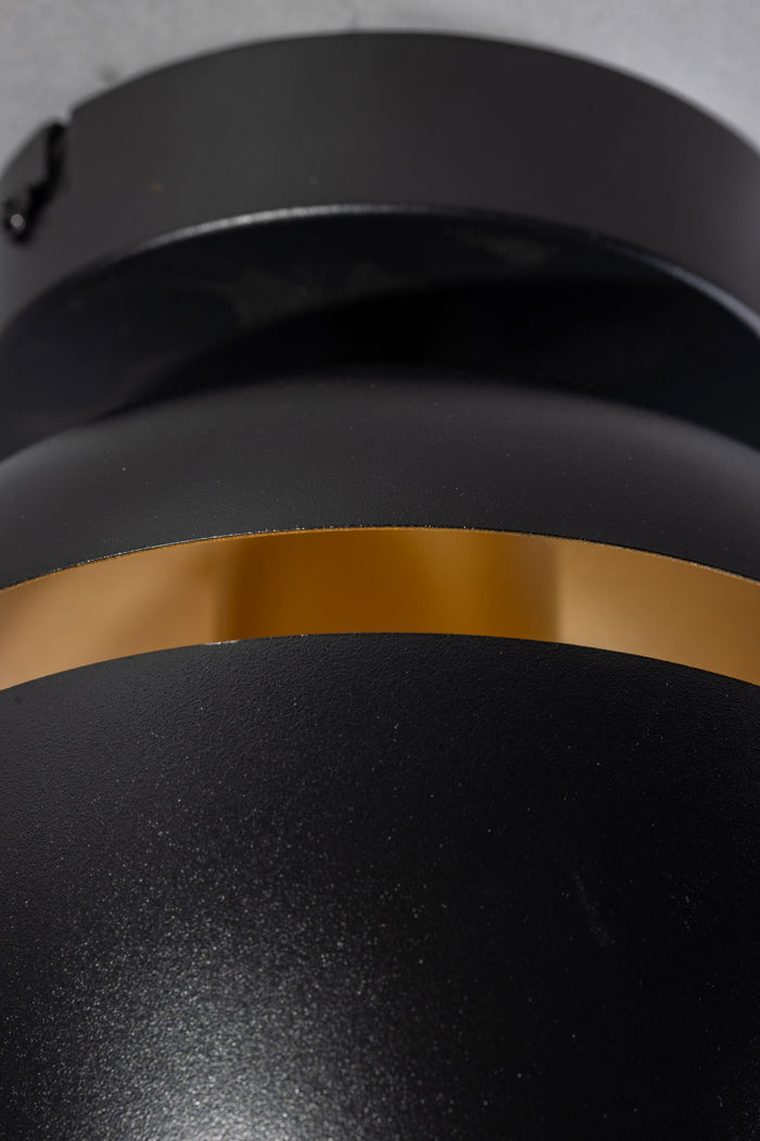 ETH Claire - Vloerlamp -  Zwart Goud - Aan| Uit op stang - 1 lichtbron