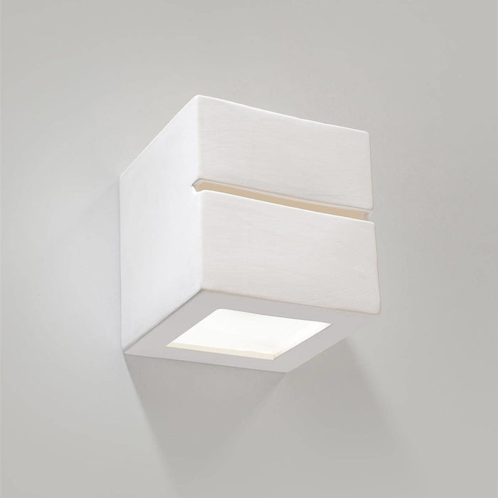 Sollux Wandlamp Leo Line E27 gips wit