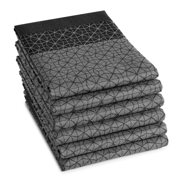 DDDDD theedoek Chrystal - 60x65 cm - Black - 6 stuks