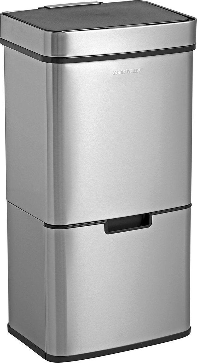 StangVollby Lunden Prullenbak met sensor - 3 vakken - 72L - RVS