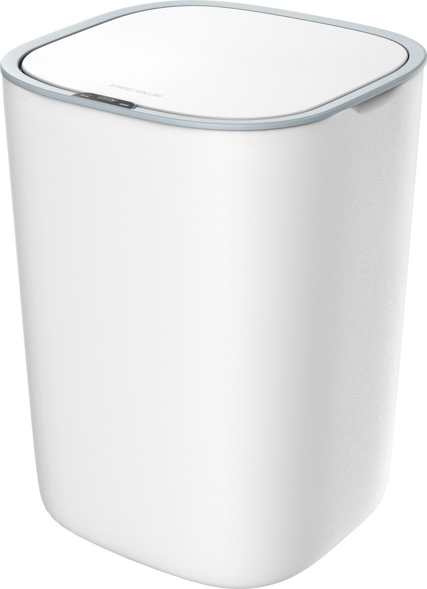 StangVollby Bredbyn prullenbak met sensor - 9L - Wit