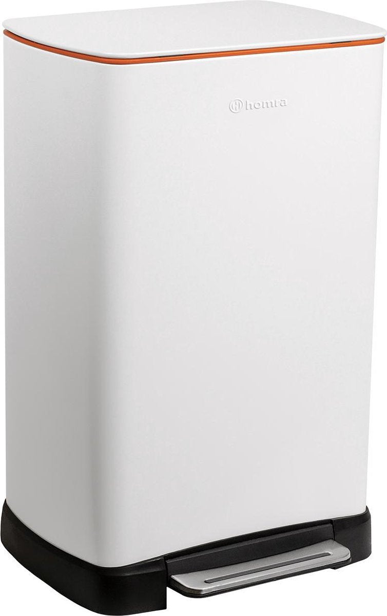 Homra Koniq Prullenbak met pedaal - 30 liter - Wit