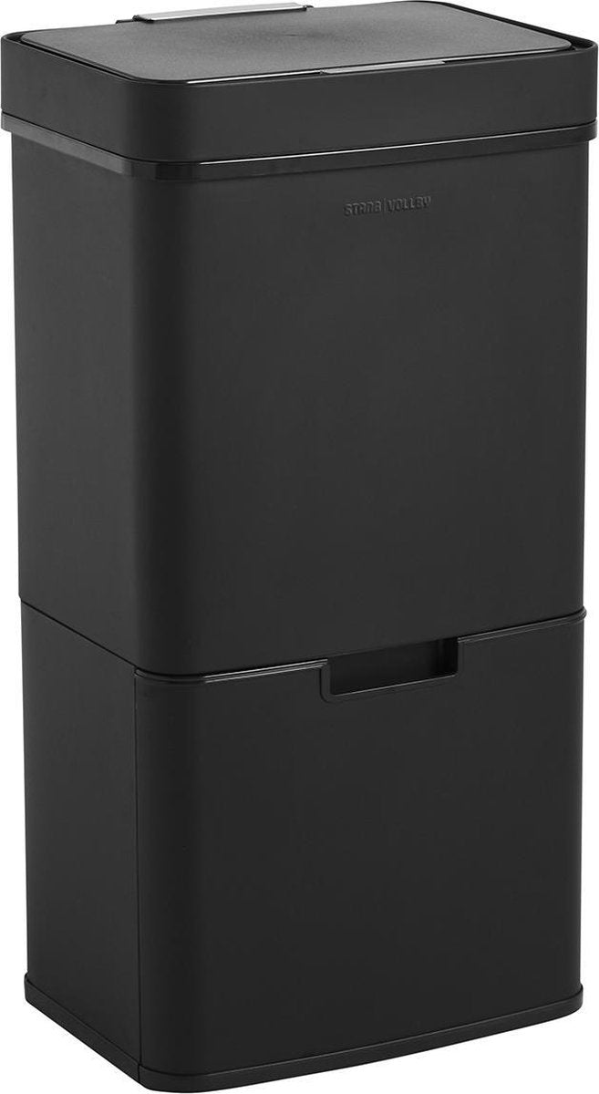 StangVollby Lunden prullenbak met sensor - 3 vakken - 72L - Zwart