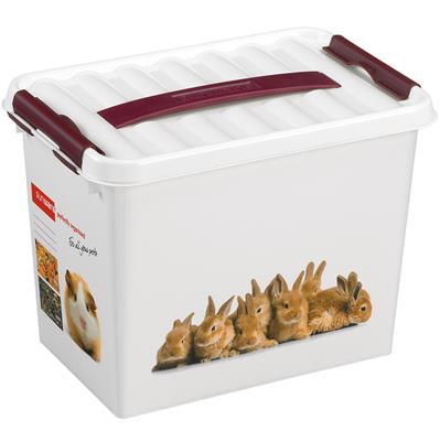 SUNWARE HUISDIERENBOX 9 L 30x20x22cm wit-bordeaux