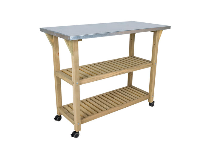 MaximaVida outdoor trolley Sergio 115 cm - zinken werkblad