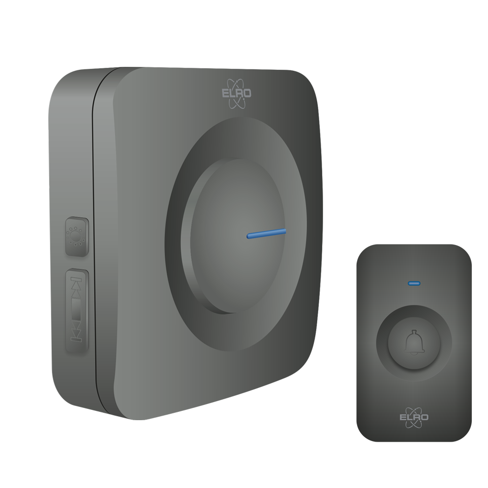ELRO DB3000 Draadloze Deurbel Set – met Ontvanger op batterij - Zwart