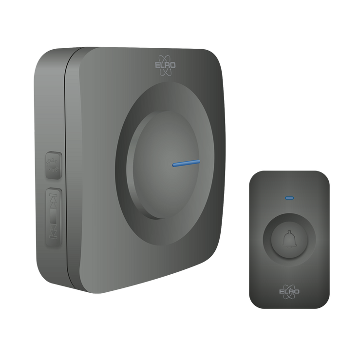 ELRO DB3000 Draadloze Deurbel Set – met Ontvanger op batterij - Zwart