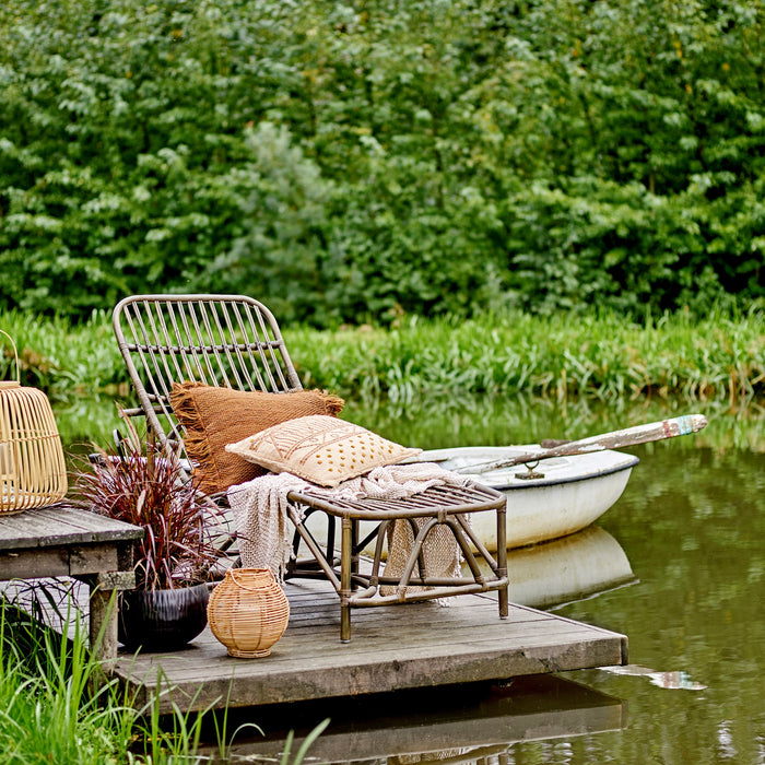 Bloomingville Malua Lantaarn met Glas - Naturel
