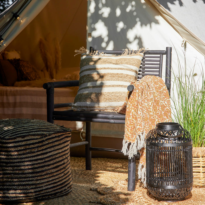 Bloomingville Tilla Lantaarn met Glas - Zwart
