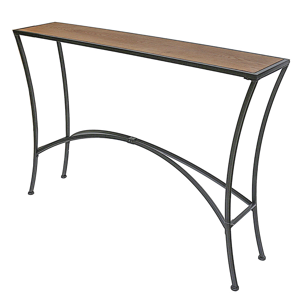 Clayre & Eef Sidetable 122x27x85 cm Zwart Bruin IJzer
