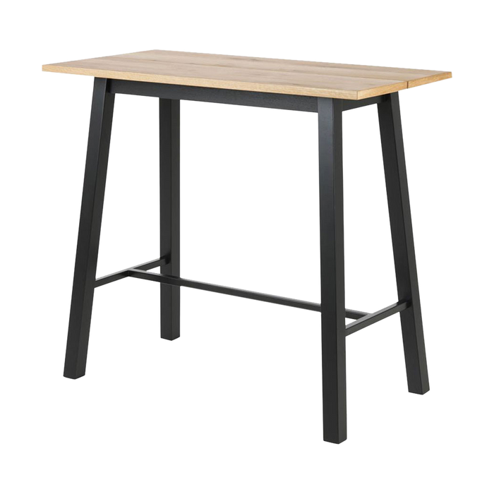 Lisomme Hidde houten bartafel naturel - zwarte poten - 115 x 58 cm