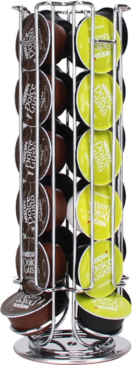 Zindoo capsulehouder - 24 cups - Zilver