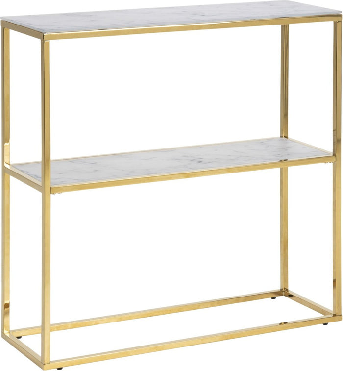 24Designs Olivia Sidetable 80 Cm - Wit Marmer Print