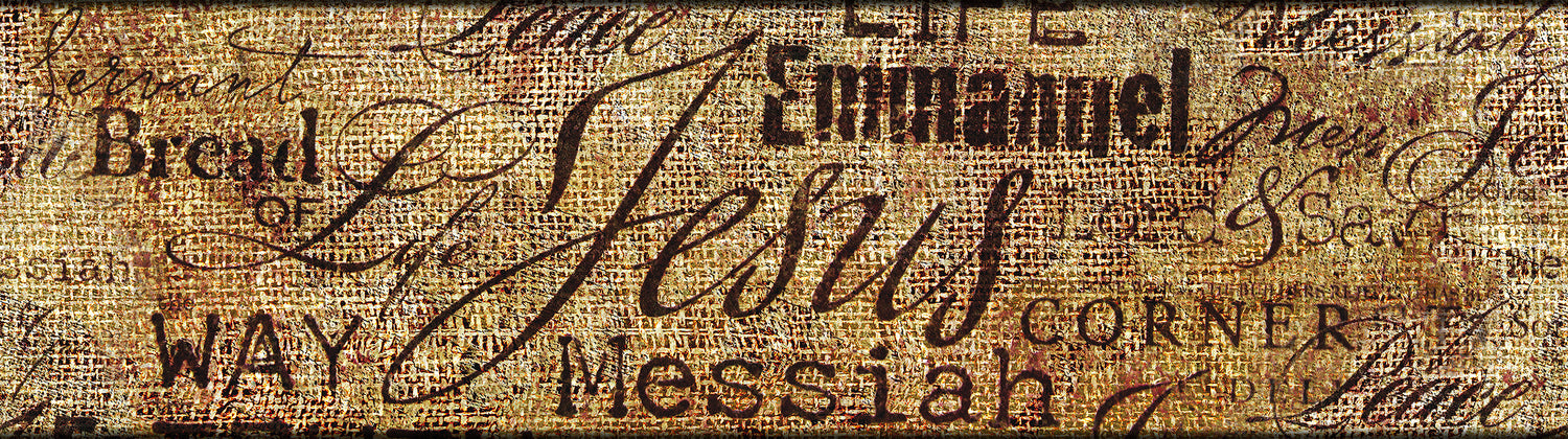 Sanders & Sanders zelfklevende behangrand tekst beige - 14 x 500 cm -