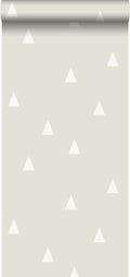 ESTAhome behang grafische driehoekjes lichtgrijs - 53 cm x 10,05 m - 1