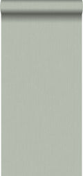 ESTAhome behang effen denim jeans structuur groen grijs - 0,53 x 10,05