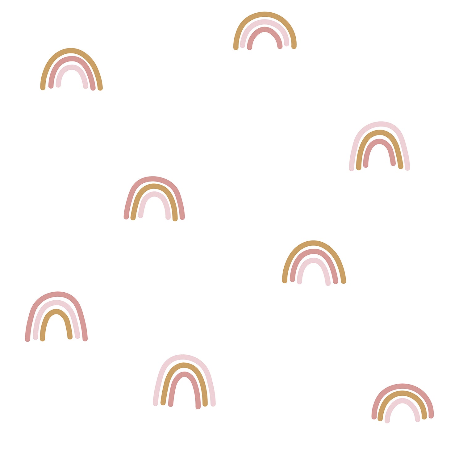Little Dutch - Vliesbehang - Little Rainbows Wit - Wit - 10mx53 cm
