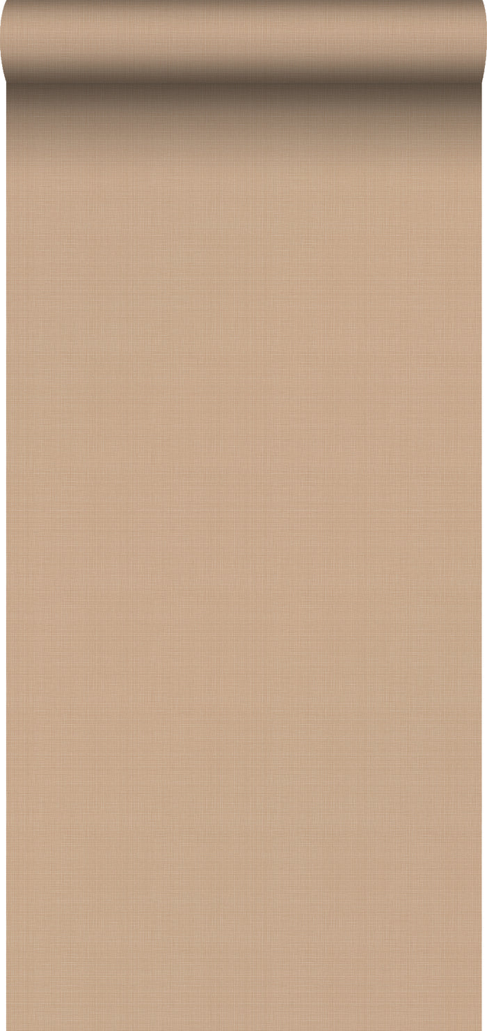 ESTAhome behang linnenstructuur licht terracotta - 0,53 x 10,05 m - 13