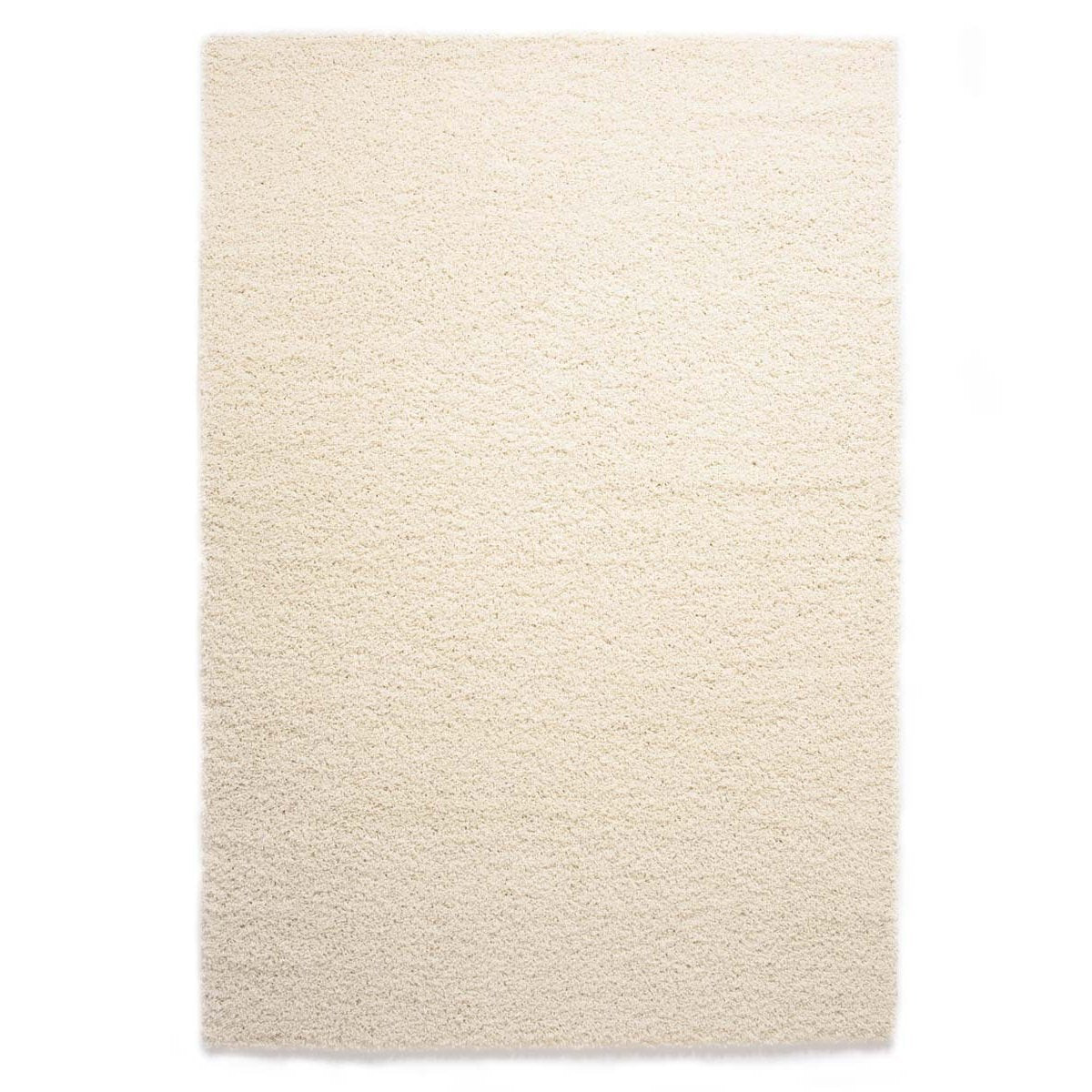 Tapeso Hoogpolig vloerkleed shaggy Trend effen - ivoor - 140x200 cm