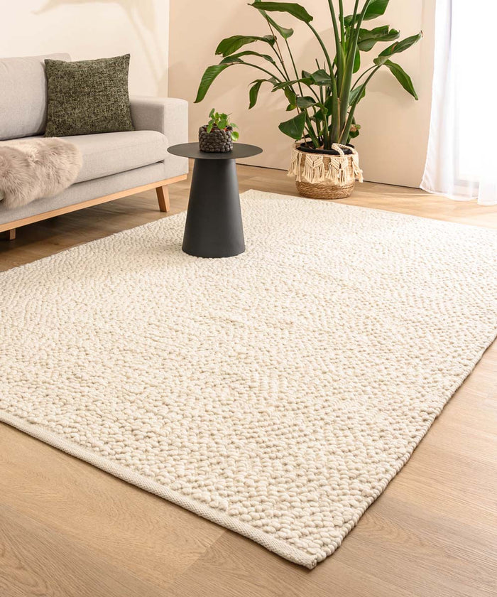 Nordic Weavers Wollen vloerkleed - Agder wit - 200x300 cm