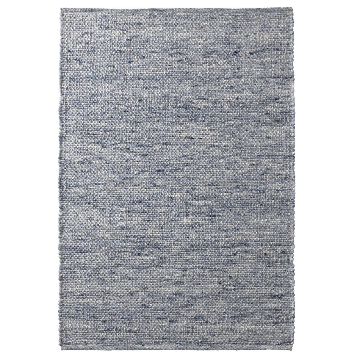 Tapeso Wollen vloerkleed - Bokn blauw - 60x90 cm
