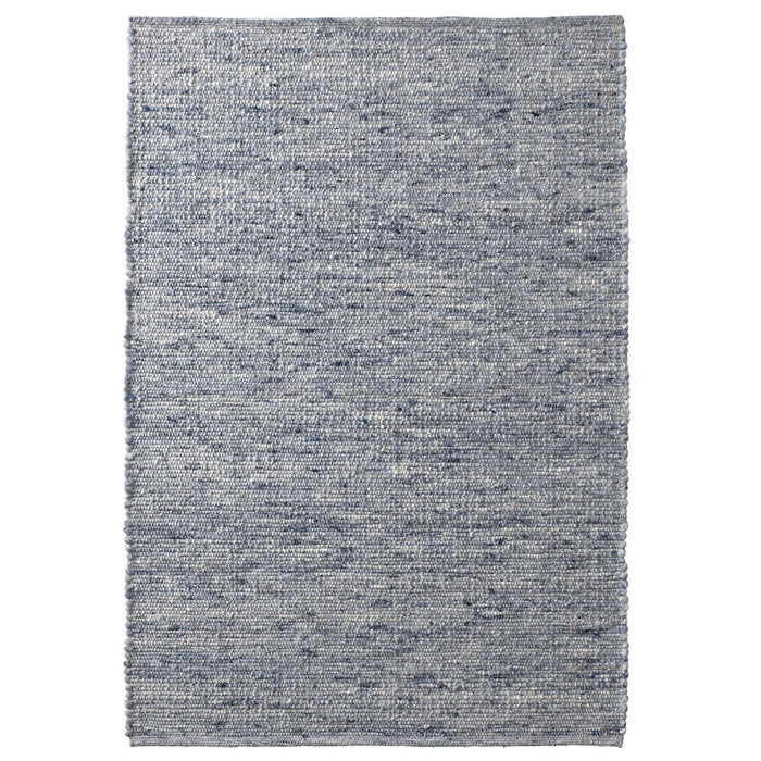 Tapeso Wollen vloerkleed - Bokn blauw - 60x90 cm