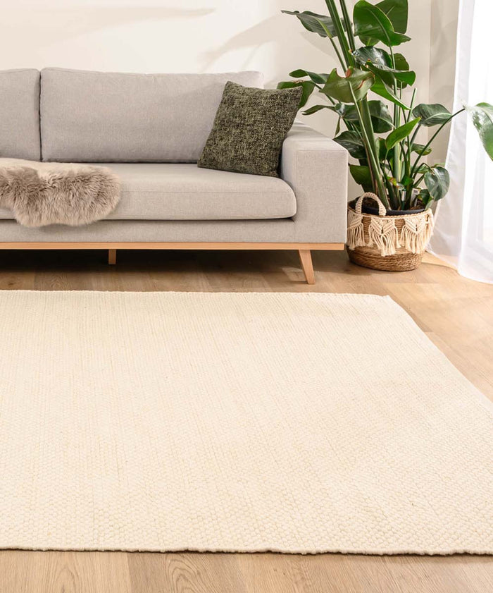 Nordic Weavers Wollen vloerkleed - Odda wit - 200x300 cm