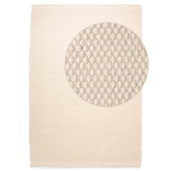 Nordic Weavers Wollen vloerkleed - Ulstein wit - 120x170 cm