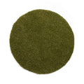 Tapeso Hoogpolig vloerkleed shaggy Trend effen rond - groen - 120 cm