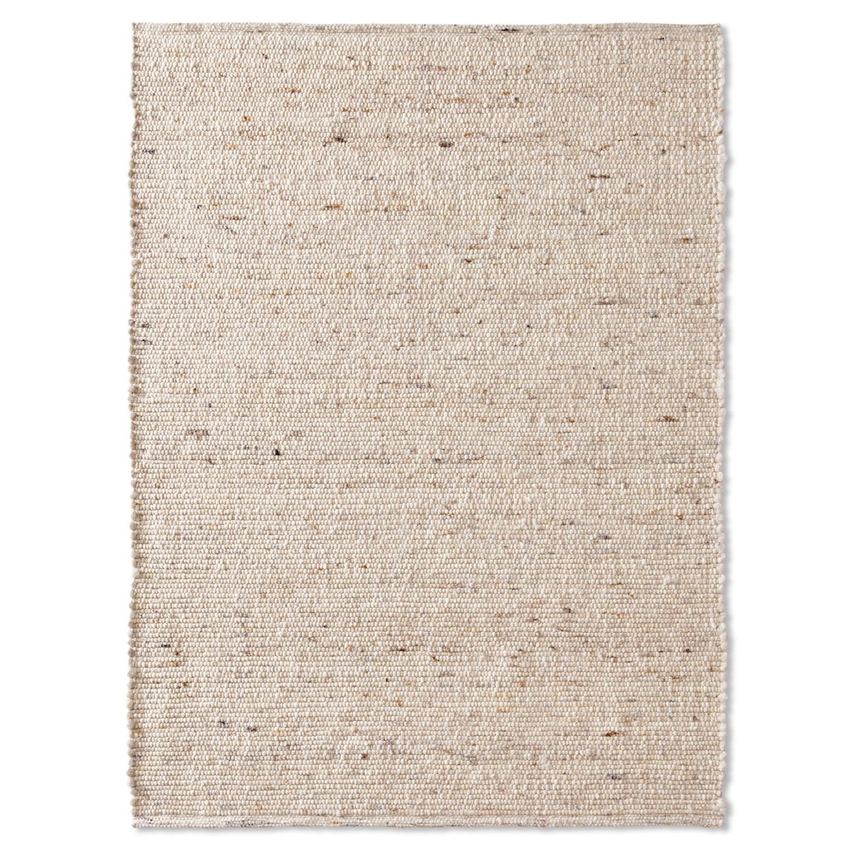 Tapeso Wollen vloerkleed - Bokn crème|beige - 70x130 cm