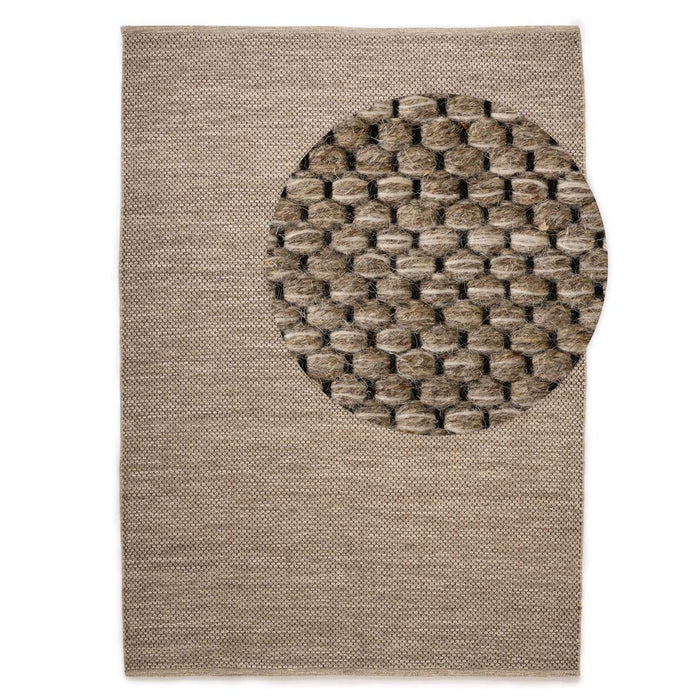 Nordic Weavers Wollen vloerkleed - Odda grijs|taupe - 160x230 cm