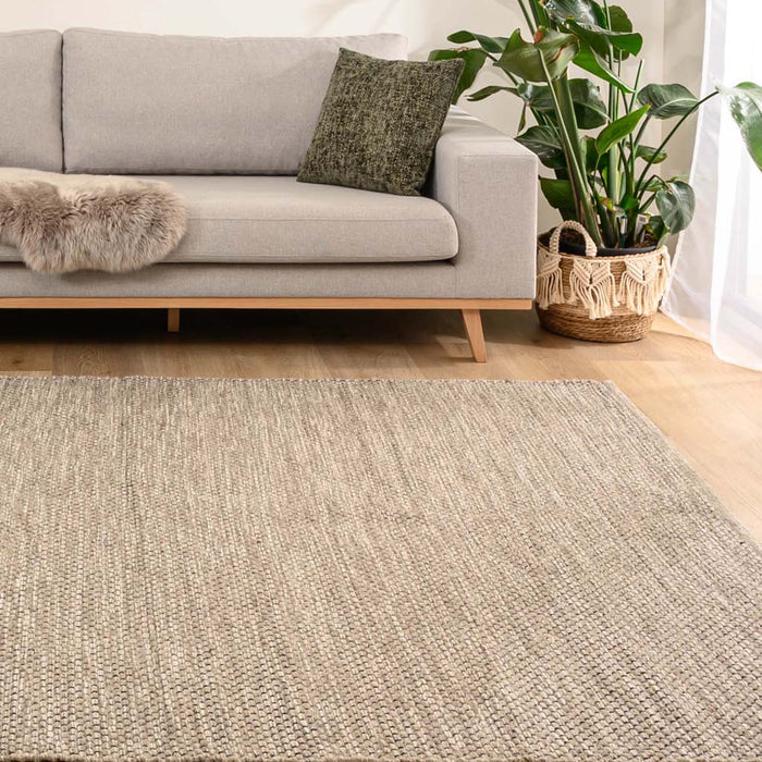 Nordic Weavers Wollen vloerkleed - Odda grijs|taupe - 160x230 cm